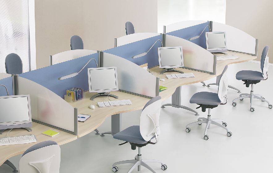 Call Centers et Open Space Mobilier Centre d'Appels 8 Postes Double