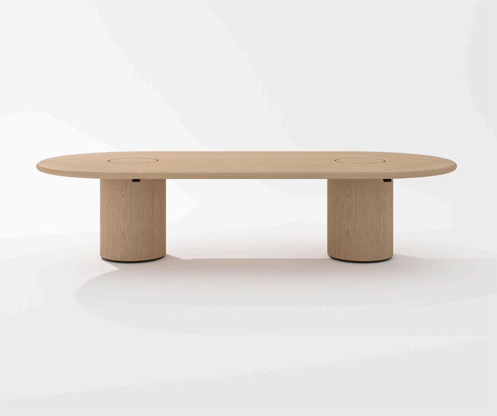 Table de réunion DEA ovale en bois L330