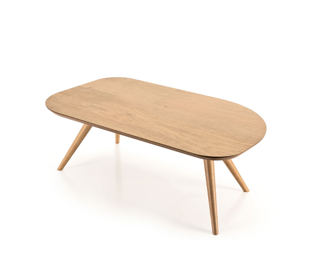 Table basse asymétrique en bois ALO 120cm