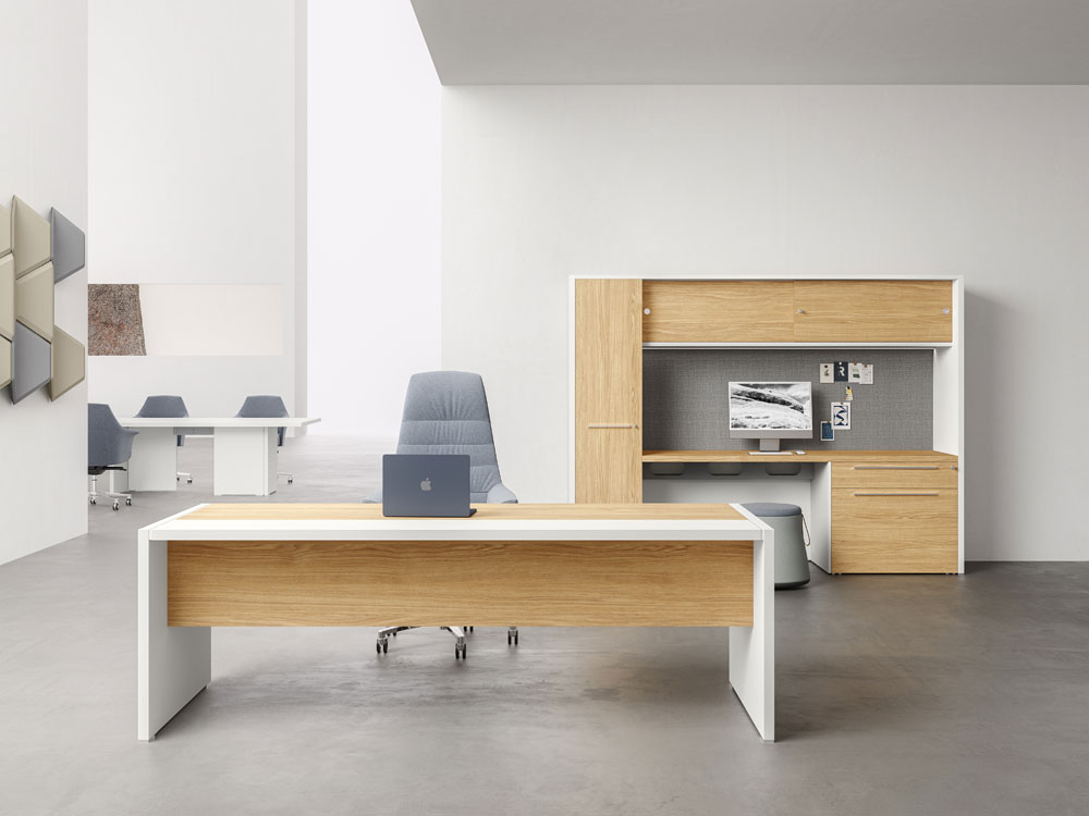 Bureau droit OXFORD unicolore ou bicolore