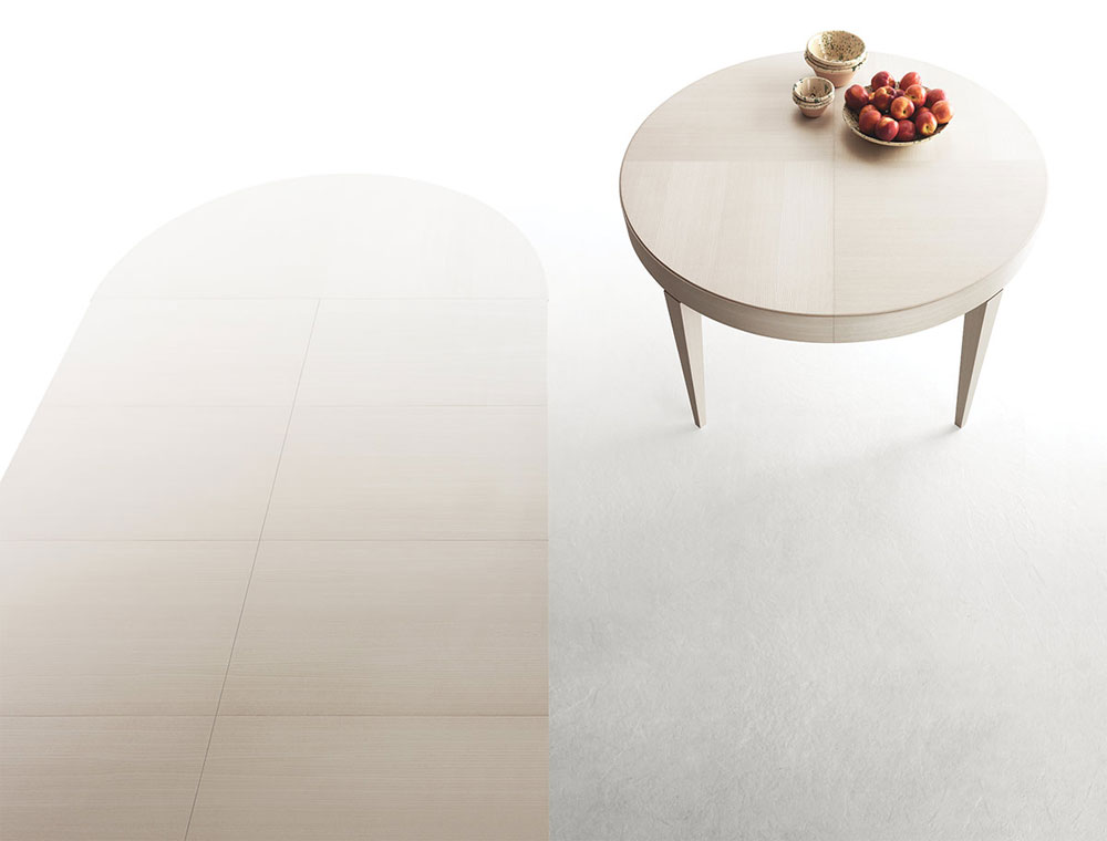 Table ronde extensible EDO bois avec rallonges
