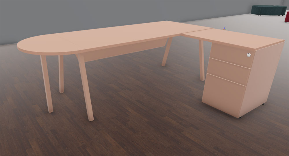 Bureau CINETIC avec VDF et Extension et retour 80