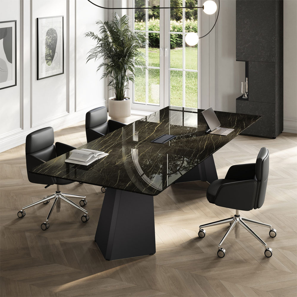 Table de Réunion effet Marbre MONOLITH 280