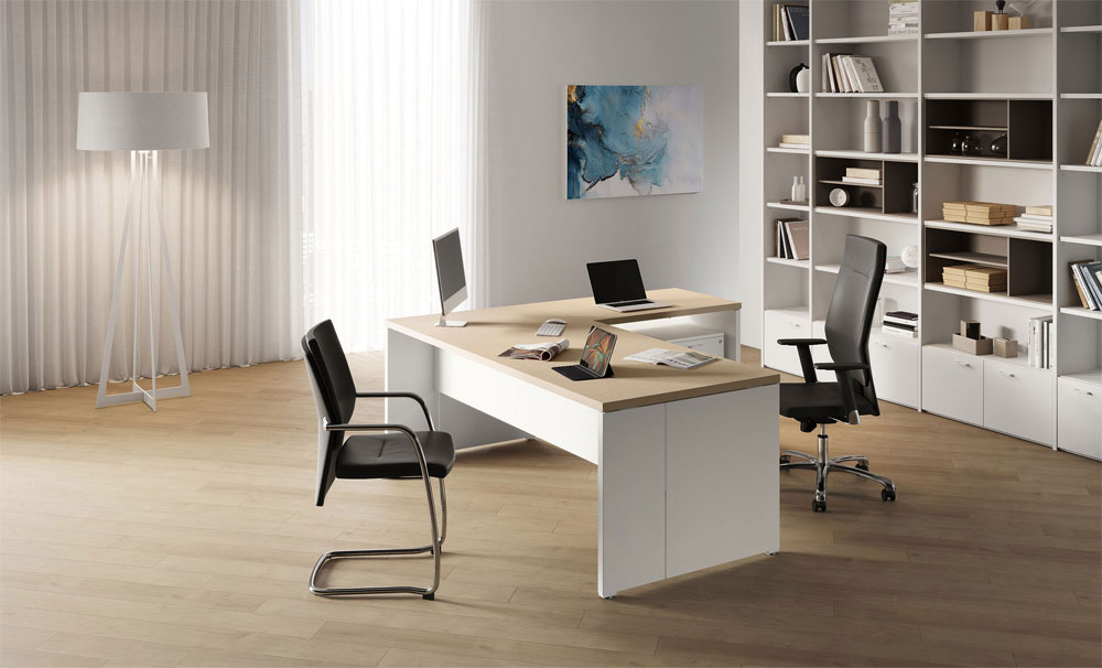 Bureau de Direction DELTA avec Retour et Caisson