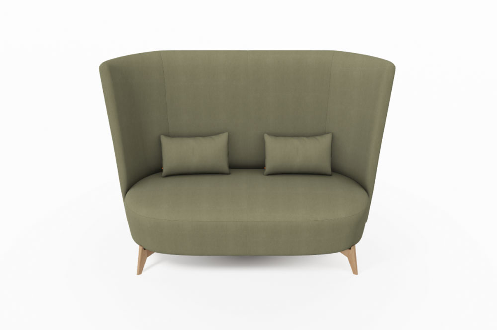 Canapé Haut Dossier BOLERO Pieds Bois