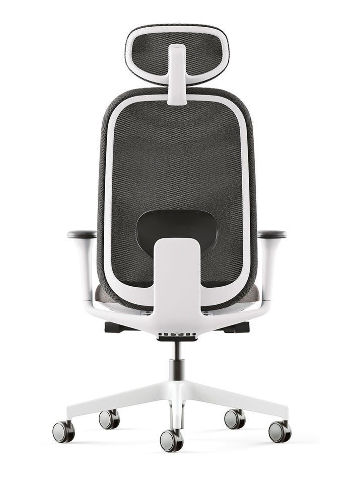 Fauteuil Blanc avec Têtière SPATIUM Synchrone Multi