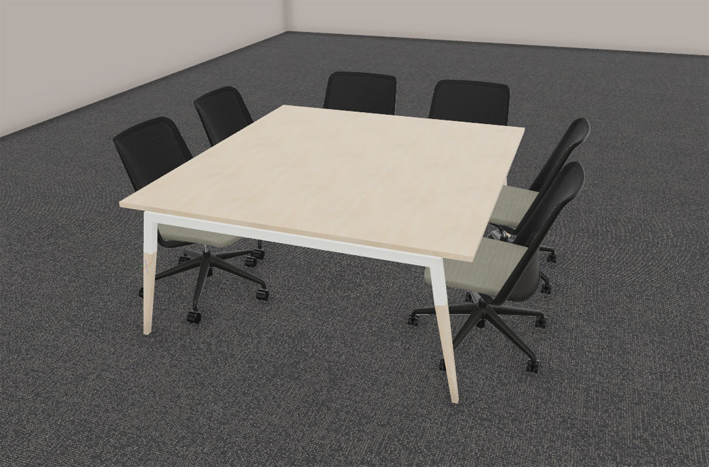 Table Carrée ASKA Pieds Bois 160