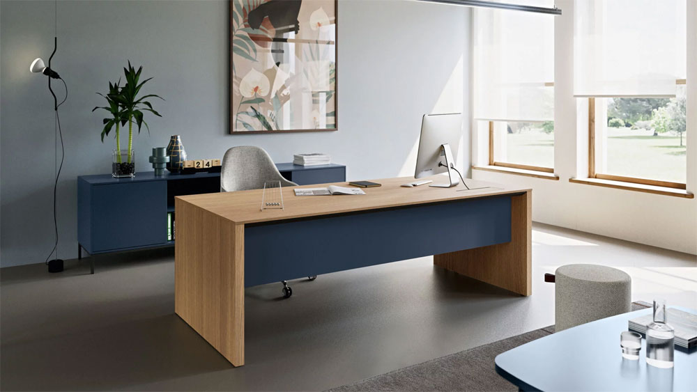 Bureau ANYWARE mélaminé avec VDF laqué