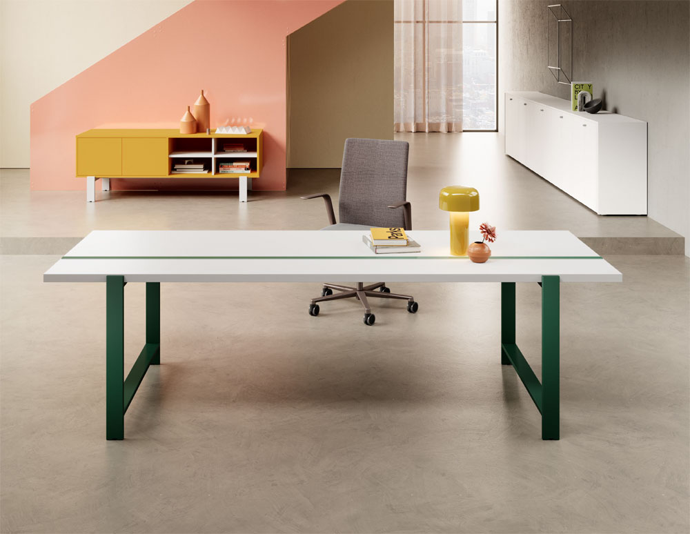 Bureau design HORO LINE plateau mélaminé