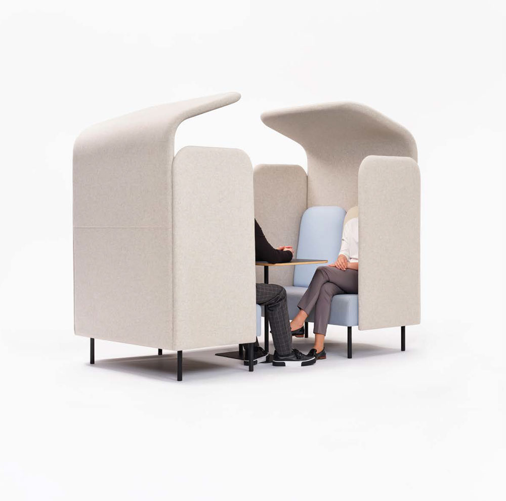 Cabine Acoustique AUGUST Workbay 4 Places avec Table