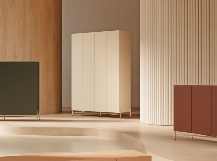 Armoire haute LINEA avec 4 portes