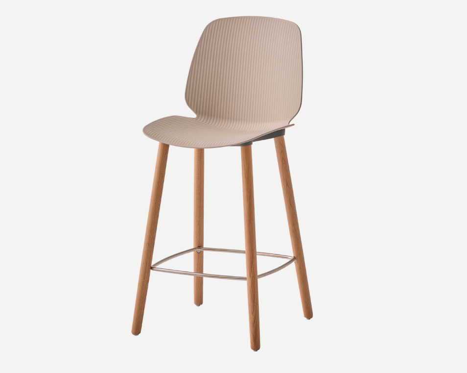 Tabouret Haut OSWELL Pieds Bois 2 dimensions