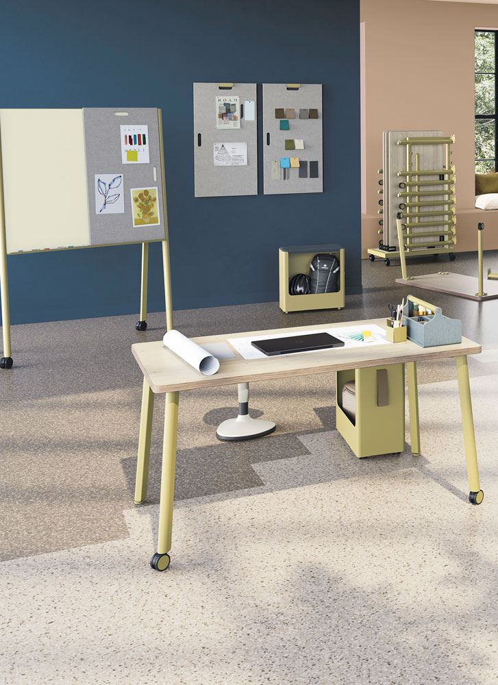 Bureau Mobile NV Nomade avec 2 roulettes