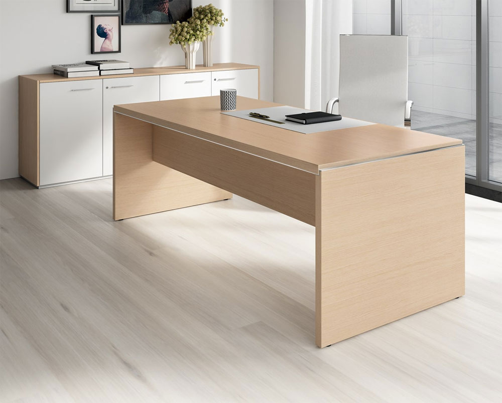 Bureau Pieds Panneaux ASSET avec Profil Métal