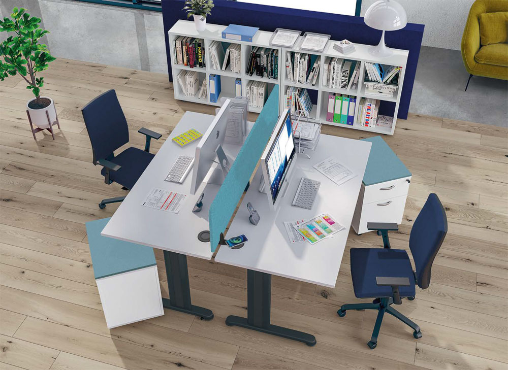 Bench 2 Postes SCENARIO avec Panneau Acoustique