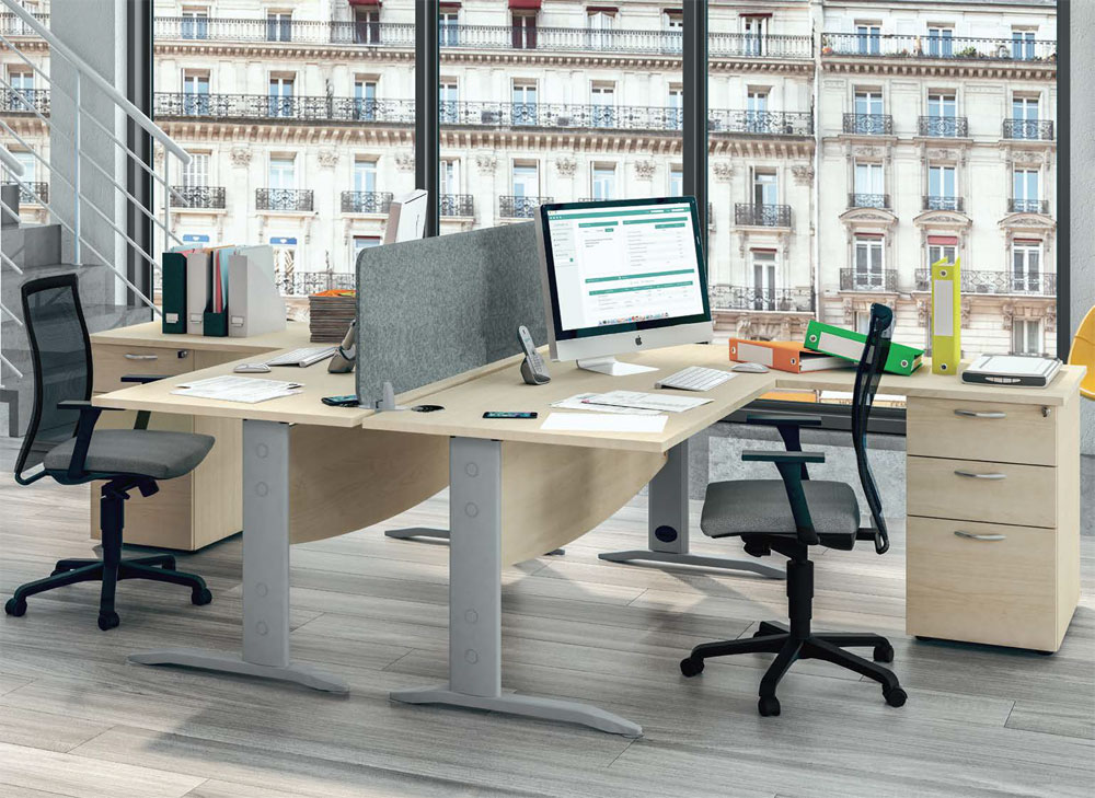 2 Bureaux IDRA avec Retour sur Caisson et écran