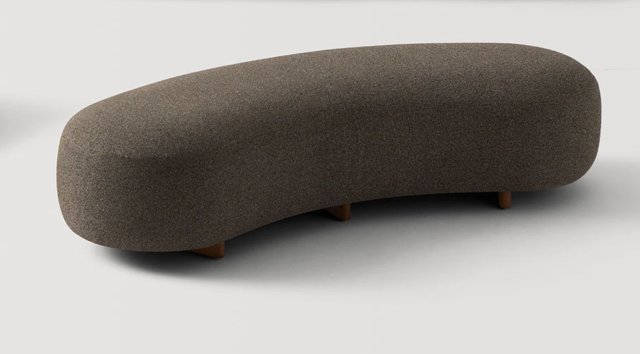 Banc Tapissé ONEM Courbe profondeur 60