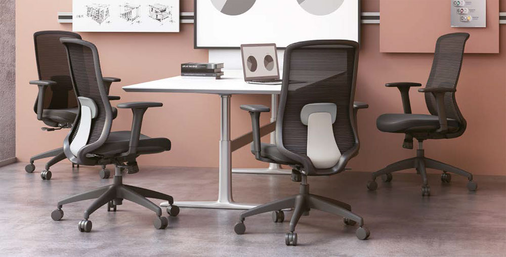 Fauteuil LANDES gris foncé avec soutien lombaire
