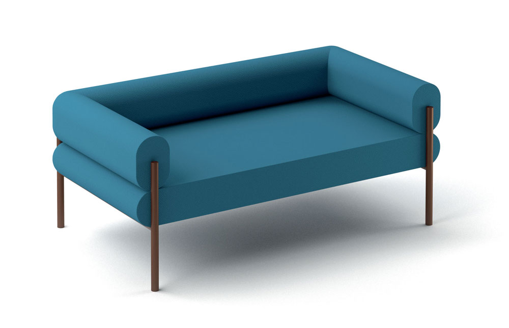 Canapé design 2 places PRIVEE monocolore