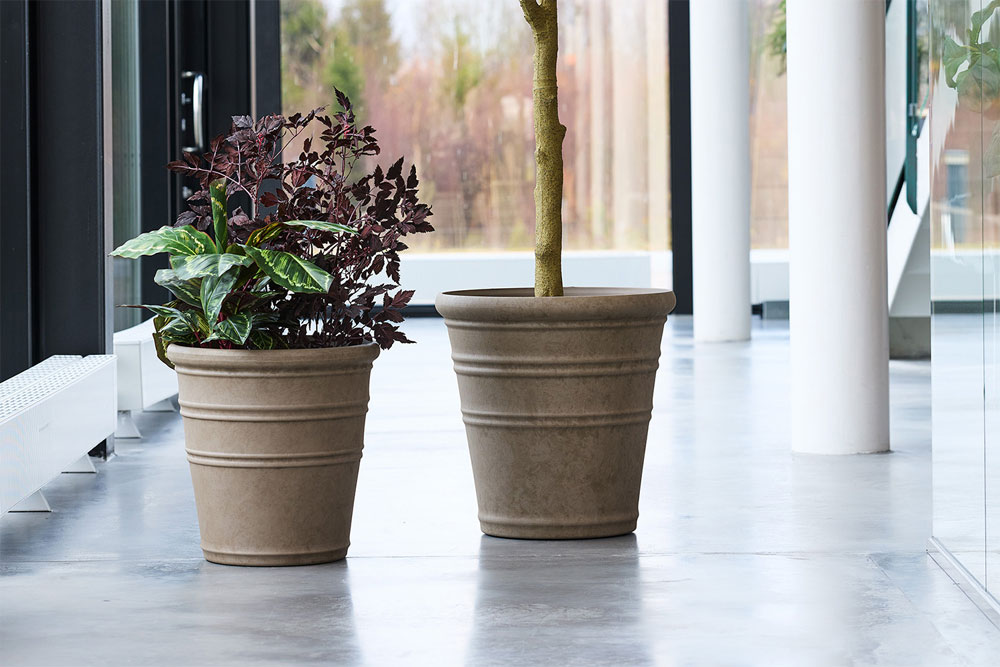 Ensemble de 2 pots BARI aspect céramique