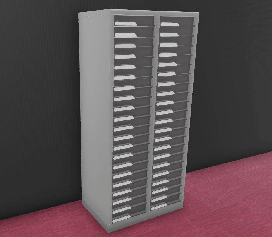 Armoirette H135 cm 2 Colonnes 42 Tiroirs TP6 e-Clen