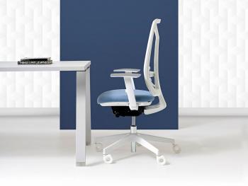 Fauteuil ACE Recyclé Blanc avec Accoudoirs