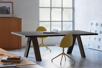 Table bois ARTFUL piètement design chêne massif L240