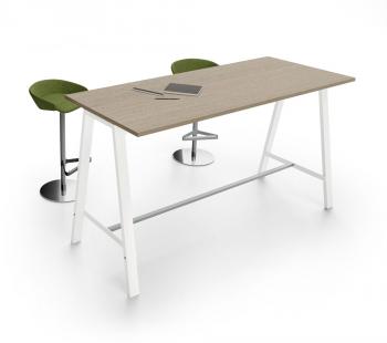 Table haute YES pieds métal inclinés P80