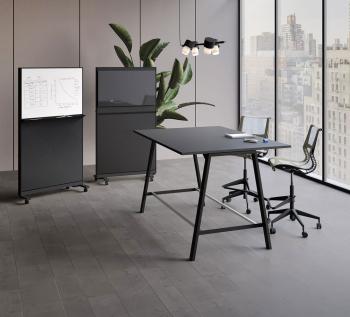 Table haute YES pieds métal inclinés P124