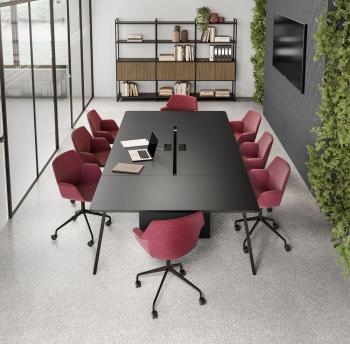Table de réunion YES avec coins arrondis L360