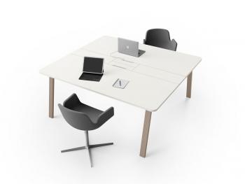 Table de réunion YES SOFT connect coins arrondis
