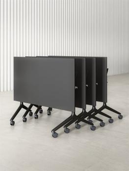 Table à plateau rabattable SOFT et roulettes KYTE P80 