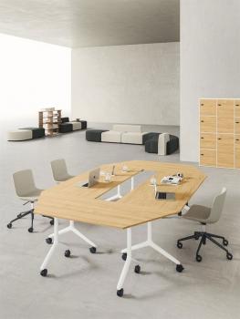 Table de réunion avec plateaux rabattables KYTE 1