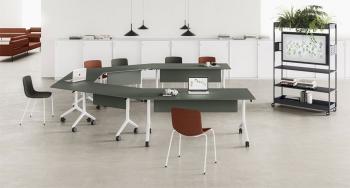 Table de réunion en U plateaux rabattables KYTE 2