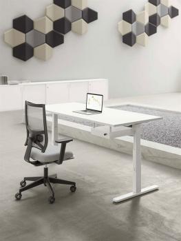 Bureau réglable en hauteur par bouton poussoir NOBU