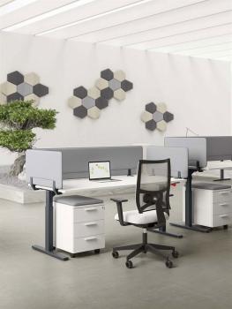 Bureau réglable en hauteur à manivelle NOBU