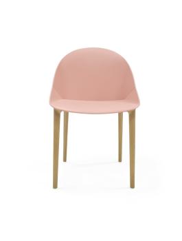 Chaise LOLA coque Polypro et pieds bois