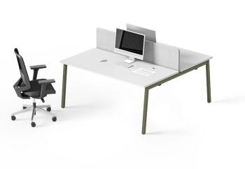 Bench 2 places M-NEXT avec panneau écran acoustique