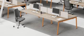 Bench 4 Postes M-NEXT avec écrans acoustiques
