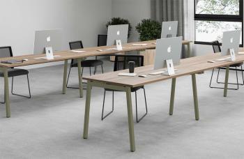 Ensemble 3 postes M-NEXT avec pieds partagés inclinés