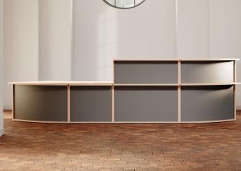 Banque d'Accueil ELEGANCE 3 avec Courbes