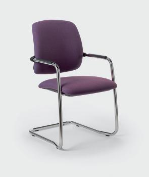 Fauteuil FRAME piètement luge et dossier tapissé