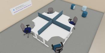 Marguerite 4 Postes OXFORD 140 avec écrans acoustiques