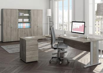 Bureau DUAL avec Retour sur Caisson Porteur