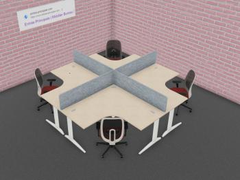 Marguerite 4 postes PREMS pieds à dégagement latéral