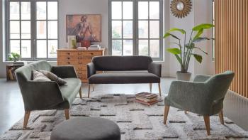 Canapé 2 Places design LENA Pieds Bois