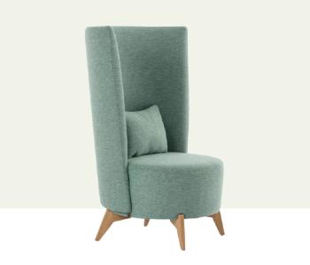 Fauteuil BOLERO Haut Dossier et Pieds Bois