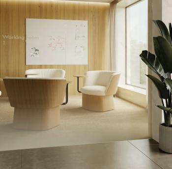 Fauteuil Design MANTO bois avec tablette écritoire