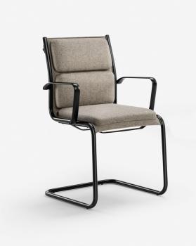 Fauteuil Luge Noire SKY Soft Dossier Capitonné