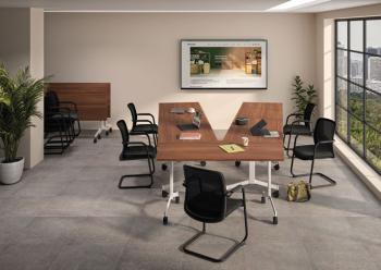 Table en V EUREKA avec 5 Plateaux Rabattables